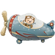 Шар Фигура, Самолет и мишка-пилот 86 см