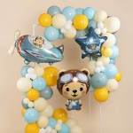 Фигура, Самолет и мишка-пилот 86 см