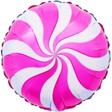 Шар Круг, Леденец, Фуше/Голубой 46 см