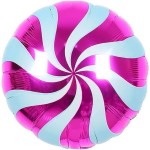 Шар Круг, Леденец, Фуше/Голубой 46 см