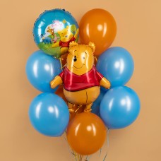 Композиция из шаров Любимый мишка и 10 латексных шаров Композиция из шаров Любимый мишка и 10 латексных шаров