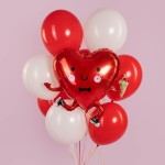 Сердце, Влюбленный смайл, Красный 66 см Сердце, Влюбленный смайл, Красный 66 см