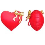Сердце, Золотой бант, Красный 56 см Сердце, Золотой бант, Красный 56 см