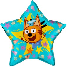 Шар Звезда, Три Кота, Коржик 56 см