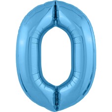 Шар Цифра 0 Slim, Голубой 102 см Шар Цифра 0 Slim, Голубой 102 см