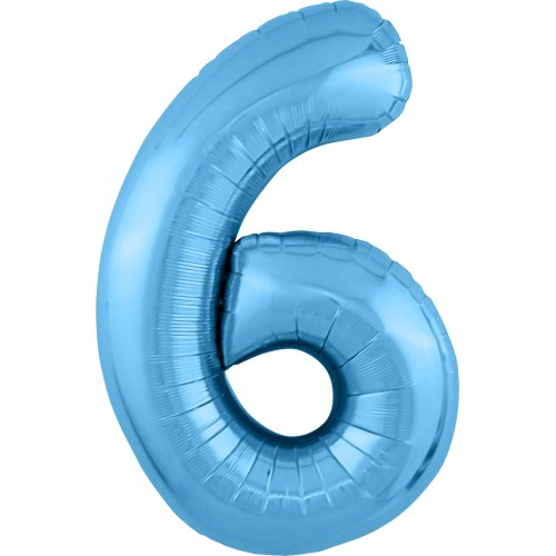 Цифра 6 Slim, Голубой 102 см Цифра 6 Slim, Голубой 102 см