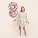 Цифра, 8 Марта, розовый с тюльпанами, высотой 86 см Цифра, 8 Марта, розовый с тюльпанами, высотой 86 см