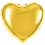 Сердце 160 см золотое, Металлик Сердце 160 см золотое, Металлик