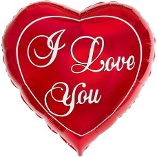 Шар Сердце, Я Люблю Тебя, Красный 81 см