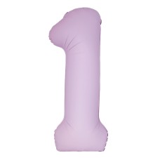 Шар Цифра 1 Slim, Светло-розовый, Матовый 102 см Шар Цифра 1 Slim, Светло-розовый, Матовый 102 см