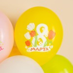 8 Марта, Весенние цветы, Ассорти, пастель 30 см