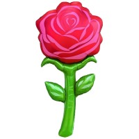 Шар цветок Роза, Красный цвет, 135 см