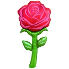 Шар цветок Роза, Красный цвет, 135 см