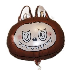 Шар голова Лабубу коричневый, 69 см