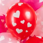 Латексный с рисунком сердечки, ассорти 30 см Латексный с рисунком сердечки, ассорти 30 см