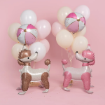 Шар 3D (33''/84 см) Пудель в колпачке, Коричневый, 1 шт. в уп., 26601