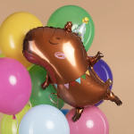 Шар (26''/66 см) Фигура, Капибара на вечеринке, 1 шт. в уп., 26967P