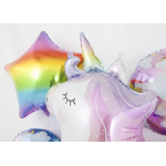 Шар (30''/76 см) Фигура, Голова, Сверкающий Единорог, 1 шт., 175311