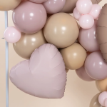 Шар (18''/46 см) Сердце, Пыльная роза, Сатин, 1 шт., 201500SDR