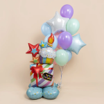 Шар 3D (45''/114 см) Фигура на подставке, Праздничный подарок, 1 шт. в уп., 26420