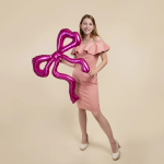 Шар (36''/91 см) Фигура, Изящный Бант (надув воздухом), Фуше, 1 шт., 27031