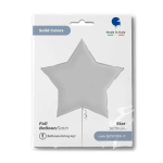 Шар (36''/91 см) Звезда, Белый, Сатин, 1 шт. в уп., 362S01WH-P