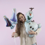 Шар с клапаном (17''/43 см) Мини-фигура, Холодное сердце, Анна, 1 шт., 555088