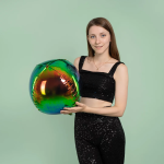 Шар 3D (22''/56 см) Сфера, Фантом, Хамелеон, 1 шт. в уп., 24929