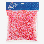 Шарики пенопласт, Цветной микс, Красный/Розовый, 2-4 мм, 10 гр., 6231114