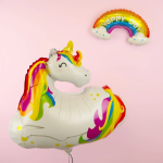 Шар (32''/81 см) Фигура, Единорог на облаке, 1 шт., 23341