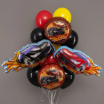 Шар (31''/79 см) Фигура, Гоночная машинка, Черный, 1 шт., 901748N