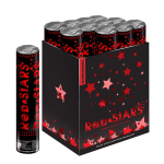 Пневмохлопушка (12/30 см), Звезды фольга, Красный, 1 шт., 823128