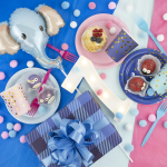 Шар (12''/30 см) Мини-фигура, Голова, Милый Слоник, Голубой, 1 шт., 902805A