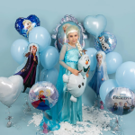 Шар (35''/89 см) Фигура, Зимняя принцесса, Рыжие косы, 1 шт. в уп., 555093P