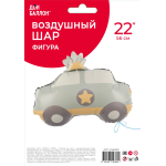 Шар (22''/56 см) Фигура, Полицейская машина, Сатин, 1 шт. в уп., 24608P