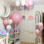 Шар (35''/89 см) Фигура, Полумесяц, Серебро, 1 шт., 901555P