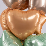 Шар (18''/46 см) Сердце, Персик, Сатин, 1 шт., 180000SPEA