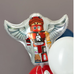 Шар (21''/53 см) Фигура, Блоки, Крылатый герой, 1 шт. в уп., 23115P