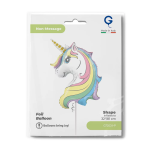 Шар (32''/81 см) Фигура, Голова, Нежный Единорог, 1 шт. в уп., G72031-P