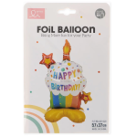 Шар 3D (22''/56 см) Фигура на подставке, Кекс на День Рождения, 1 шт. в уп., 25023