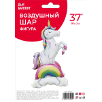 Шар 3D (37''/94 см) Фигура на подставке, Нежный единорог, 1 шт. в уп., 23994
