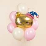 Шар (29''/74 см) Фигура, Котенок в колпачке, 1 шт., 27544