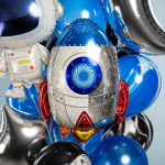 Шар (29''/74 см) Фигура, Ракета, 1 шт. в уп., 15466P