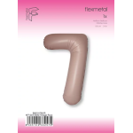 Шар (40''/102 см) Цифра, 7 Slim, Винтажная роза, Матовый, 1 шт. в уп., B901917MVR