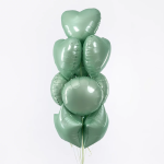 Шар (18''/46 см) Сердце, Мятный, Макарунс, 1 шт., 201500PM