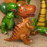 Шар (28''/71 см) Фигура 3D, Динозавр Тираннозавр, Оранжевый, 1 шт. в уп., 26072