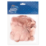 Конфетти фольга Круг, Розовое Золото, Хром, 2 см, 50 г., 6015434