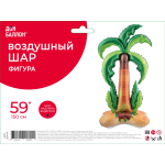 Шар 3D (59''/150 см) Фигура на подставке, Пальма, 1 шт. в уп., 26444
