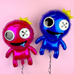 Шар (27''/69 см) Фигура, Радужные друзья, Синий, 1 шт., 23395