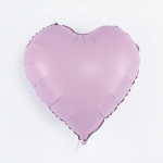 Шар (18''/46 см) Сердце, Сиреневый, Сатин, 1 шт., 27185